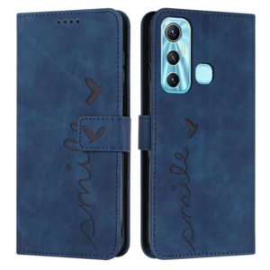 For Infinix Hot 11 Skin Feel Heart Pattern Leather Phone Case(Blue) (OEM)