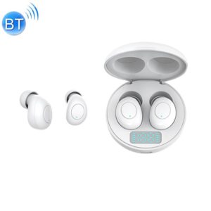 J1 TWS Digital Display Bluetooth V5.0 Wireless Earphones with LED Charging Box(White) (OEM)