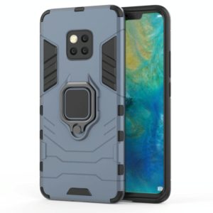 PC + TPU Shockproof Protective Case for Huawei Mate 20 Pro, with Magnetic Ring Holder (Navy Blue) (OEM)