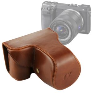 Full Body Camera PU Leather Case Bag with Strap for Sony NEX 7 / F3 (18-55mm Lens)(Brown) (OEM)