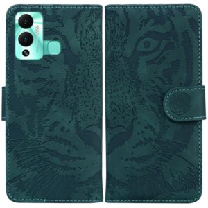 For Infinix Hot 12 Play Tiger Embossing Pattern Horizontal Flip Leather Phone Case(Green) (OEM)