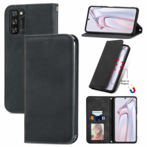 For Blackview A100 Retro Skin Feel Business Magnetic Horizontal Flip Leather Case with Holder & Card Slots & Wallet & Photo Frame(Black) (OEM)
