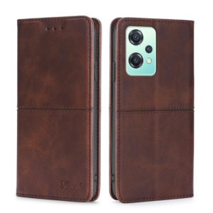 For OnePlus Nord CE 2 Lite 5G Cow Texture Magnetic Horizontal Flip Leather Phone Case(Dark Brown) (OEM)