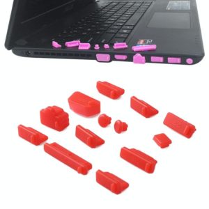 13 in 1 Universal Silicone Anti-Dust Plugs for Laptop(Red) (OEM)