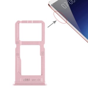 For Vivo X20 Plus SIM Card Tray + SIM Card Tray / Micro SD Card Tray (Rose Gold) (OEM)