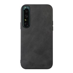 For Sony Xperia 1 IV Cowhide Texture PU Phone Case(Black) (OEM)