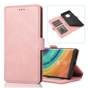 For Huawei Mate 30 Pro Retro Magnetic Closing Clasp Horizontal Flip Leather Case with Holder & Card Slots & Photo Frame & Wallet(Rose Gold) (OEM)