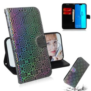 For Huawei Y9 (2019) / Enjoy 9 Plus Solid Color Colorful Magnetic Buckle Horizontal Flip PU Leather Case with Holder & Card Slots & Wallet & Lanyard(Silver) (OEM)