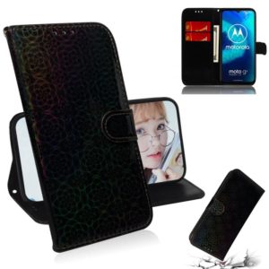 For Motorola Moto G8 Power Lite Solid Color Colorful Magnetic Buckle Horizontal Flip PU Leather Case with Holder & Card Slots & Wallet & Lanyard(Black) (OEM)