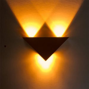 9W LED Triangle Wall Light Interior Corridor Aisle Lights(Yellow Light) (OEM)