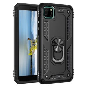 For Huawei Y5p Shockproof TPU + PC Protective Case with 360 Degree Rotating Holder(Black) (OEM)