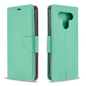 For LG K51 Litchi Texture Pure Color Horizontal Flip PU Leather Case with Holder & Card Slots & Wallet & Lanyard(Green) (OEM)