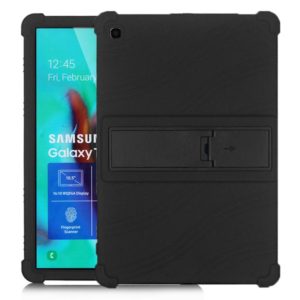 For Galaxy Tab S5e T720 Tablet PC Silicone Protective Case with Invisible Bracket(Black) (OEM)