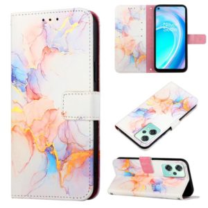 For OnePlus Nord CE 2 Lite 5G Marble Pattern Flip Leather Phone Case(Galaxy Marble White LS004) (OEM)