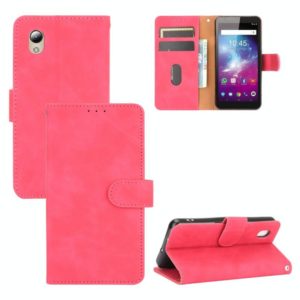 For ZTE Blade A3 Lite Solid Color Skin Feel Magnetic Buckle Horizontal Flip Calf Texture PU Leather Case with Holder & Card Slots & Wallet(Rose Red) (OEM)
