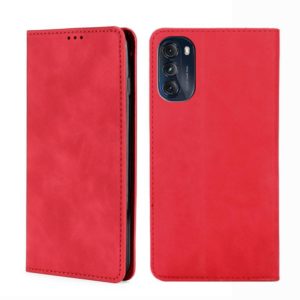 For Motorola Moto G 5G 2022 Skin Feel Magnetic Horizontal Flip Leather Phone Case(Red) (OEM)
