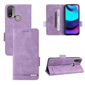 For Motorola Moto E20 / E40 Magnetic Clasp Leather Phone Case(Purple) (OEM)