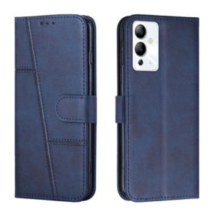 For Infinix Note 12 5G / 12 Pro Stitching Calf Texture Buckle Leather Phone Case(Blue) (OEM)