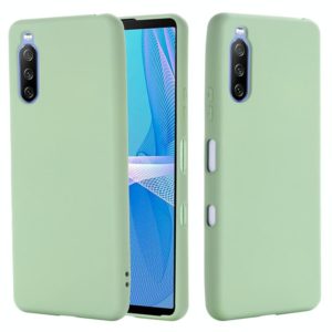 For Sony Xperia 10 III Pure Color Liquid Silicone Shockproof Full Coverage Case(Green) (OEM)