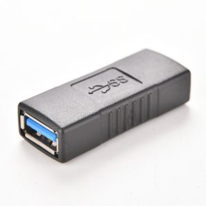 USB 3.0 Type A Female to Type A Female Connector AF Adapter Converter Extender for Laptop (Black) (OEM)