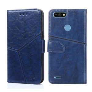 For Tecno POP 2 / POP 2F / POP 2 Pro Geometric Stitching Horizontal Flip Leather Phone Case(Blue) (OEM)