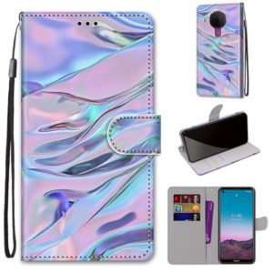For Nokia 5.4 Coloured Drawing Cross Texture Horizontal Flip PU Leather Case with Holder & Card Slots & Wallet & Lanyard(Fluorescent Water Texture) (OEM)