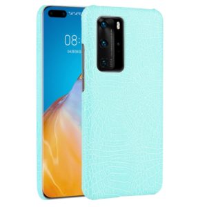 For Huawei P40 Pro Shockproof Crocodile Texture PC + PU Case(Lighte green) (OEM)