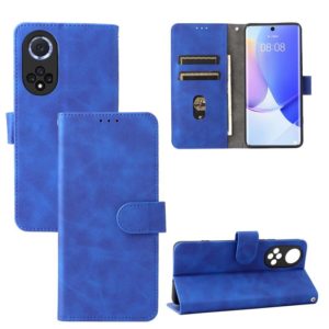 For Huawei nova 9 Skin Feel Magnetic Buckle Calf Texture PU Phone Case(Blue) (OEM)