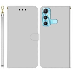 For Infinix Hot 11 X662 Imitated Mirror Surface Horizontal Flip Leather Phone Case(Silver) (OEM)