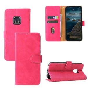 Solid Color Skin Feel Magnetic Buckle Horizontal Flip Calf Texture PU Leather Case with Holder & Card Slots & Wallet For Nokia XR20(Rose Red) (OEM)