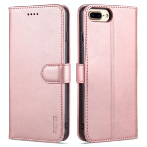 AZNS Skin Feel Calf Texture Horizontal Flip Leather Case with Card Slots & Holder & Wallet For iPhone 7 Plus / 8 Plus(Rose Gold) (AZNS) (OEM)