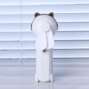 Handheld Hydrating Device Chargeable Fan Mini USB Charging Spray Humidification Small Fan(M10 White Kitten) (OEM)