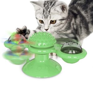 Pet Toy Cat Turntable Funny Cat Toy Scratch Scratching (Green) (OEM)