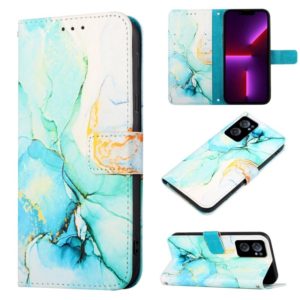 For OnePlus Nord CE 2 5G PT003 Marble Pattern Flip Leather Phone Case(Green LS003) (OEM)