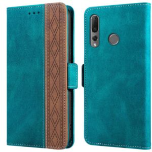 For Huawei P smart Z Stitching Side-Magnetic RFID Leather Phone Case(Dark Green) (OEM)