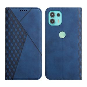 For Motorola Edge 20 Lite Skin Feel Magnetic Leather Phone Case(Blue) (OEM)