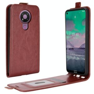 For Nokia 3.4 R64 Texture Single Vertical Flip Leather Protective Case with Card Slots & Photo Frame(Brown) (OEM)