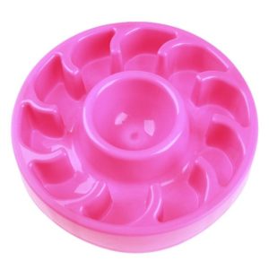 2 PCS Dog Slow Food Bowl Pet Tattoo Deflection Bowl, Specification: Colorful Package(Pink) (OEM)
