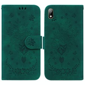 For Huawei Y5 2019 / Honor 8S Butterfly Rose Embossed Leather Phone Case(Green) (OEM)