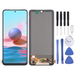 Original AMOLED Material LCD Screen and Digitizer Full Assembly for Xiaomi Redmi Note 10 4G / Redmi Note 10S / Redmi Note 11 SE India / Poco M5s M2101K7AI, M2101K7AG (OEM)