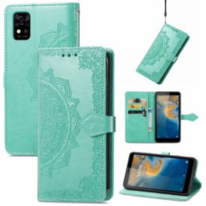 For ZTE Blade A31 Mandala Flower Embossed Horizontal Flip Leather Phone Case(Green) (OEM)