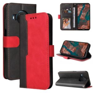For Nokia X10 / X20 Business Stitching-Color Horizontal Flip PU Leather Case with Holder & Card Slots & Photo Frame(Red) (OEM)
