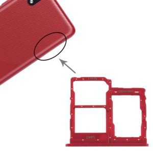 For Samsung Galaxy A01 Core SM-A013 SIM Card Tray + SIM Card Tray + Micro SD Card Tray (Red) (OEM)