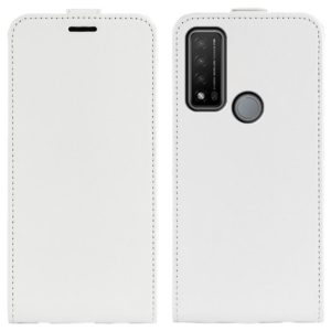 For TCL 20 R 5G R64 Texture Single Vertical Flip Leather Phone Protective Case with Card Slots & Photo Frame(White) (OEM)