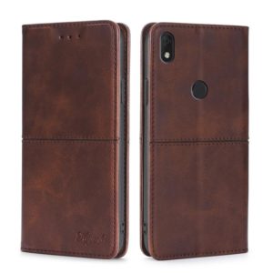 For Alcatel Axel/Lumos Cow Texture Magnetic Horizontal Flip Leather Phone Case(Dark Brown) (OEM)