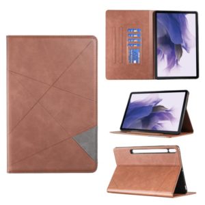 For Samsung Galaxy Tab S8 / Tab S7+ / Tab S7 FE Prismatic Leather Tablet Case(Brown) (OEM)