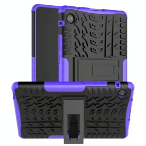 For Huawei MatePad T 8 Tire Texture Shockproof TPU + PC Protective Case with Holder(Purple) (OEM)