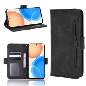 For Honor X8 Skin Feel Calf Pattern Leather Phone Case(Black) (OEM)