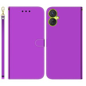 For Tecno Spark 9 Pro Imitated Mirror Surface Horizontal Flip Leather Phone Case(Purple) (OEM)
