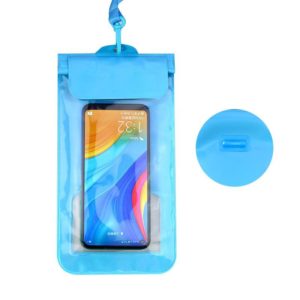 2 PCS Mobile Phone Touch Screen Transparent Dustproof And Waterproof Bag(Blue Back With Earphone Hole) (OEM)